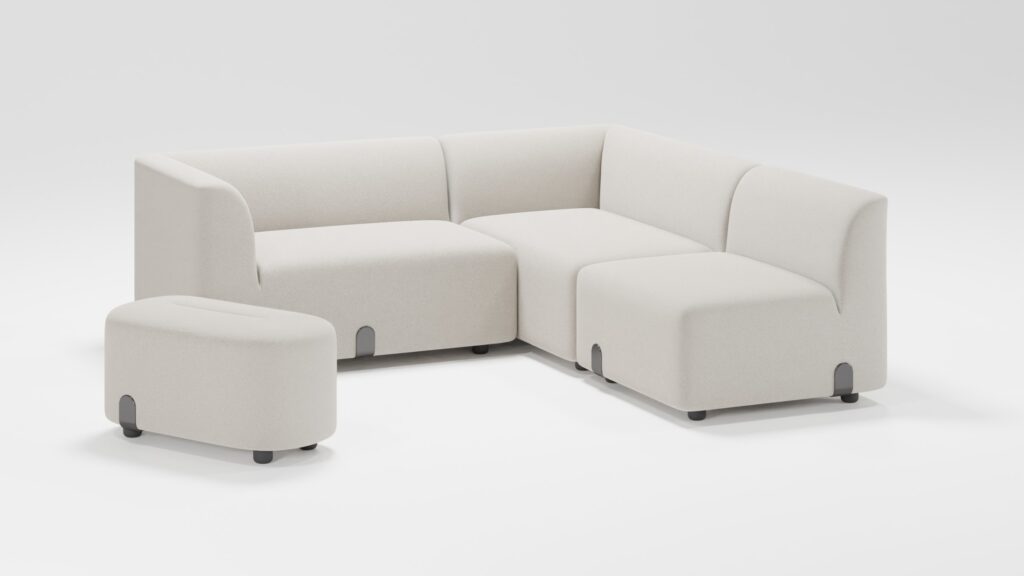 Left corner + Left corner + Seat + Small pouf